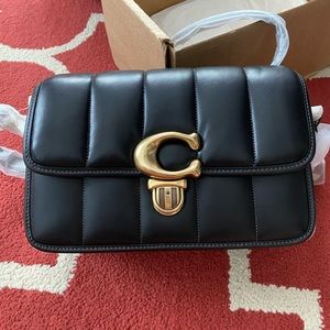 Coach Studio Shoulder Bag with Quilting -Black